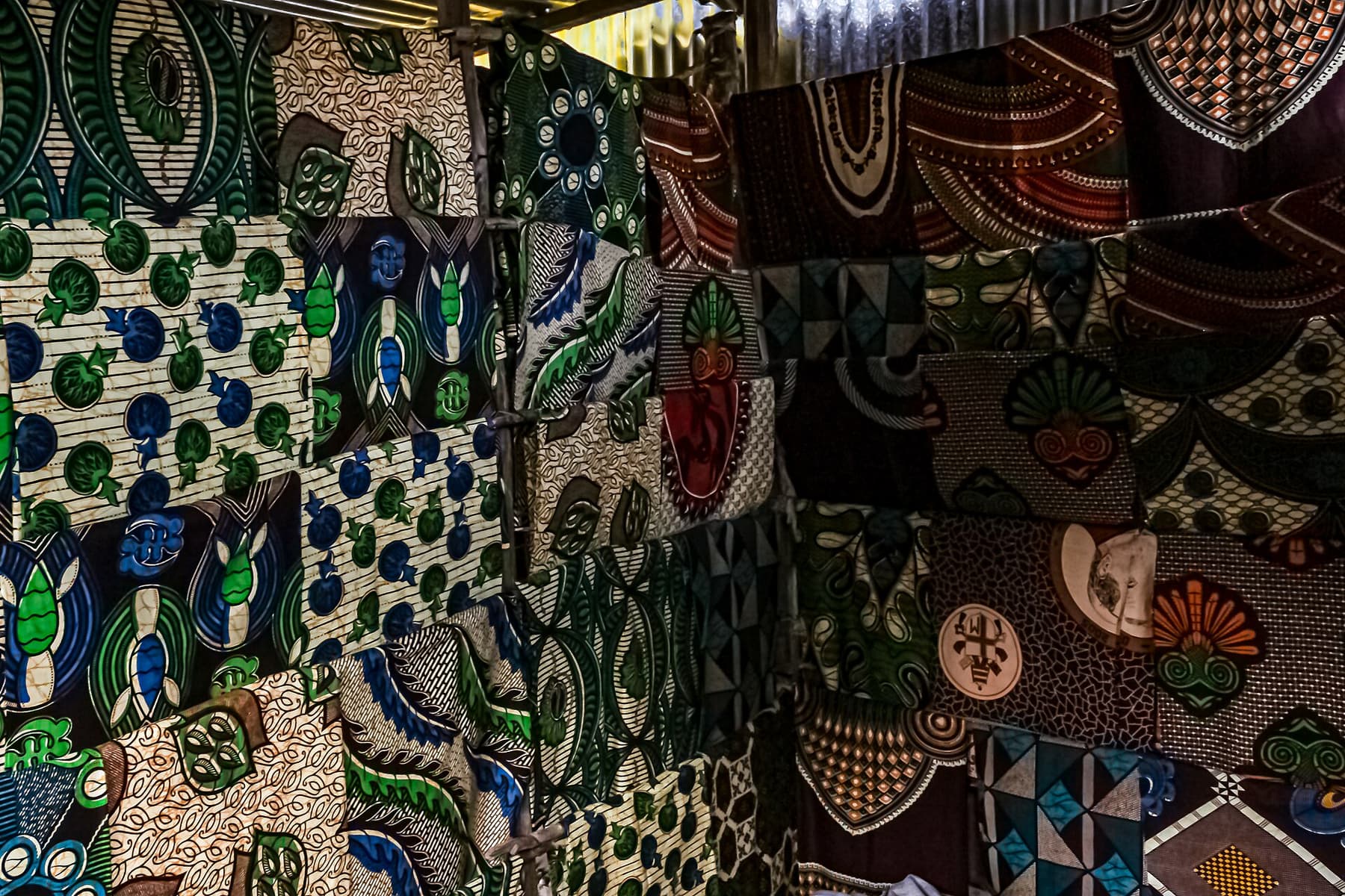 Capulana cloth at a Mozambican market